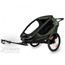 Bicycle trailer for children Hamax Outback ONE green/black