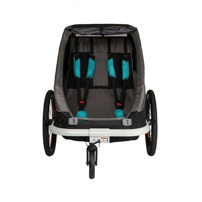 Bicycle trailer for children 2 seats HAMAX TRAVELLER Black/grey 2