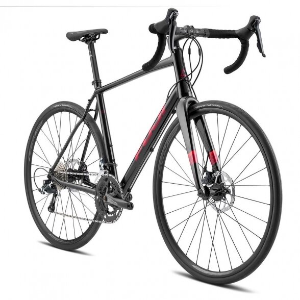 Bicycle Fuji SPORTIF 1.3 D Pearl Black with Red Orange 1