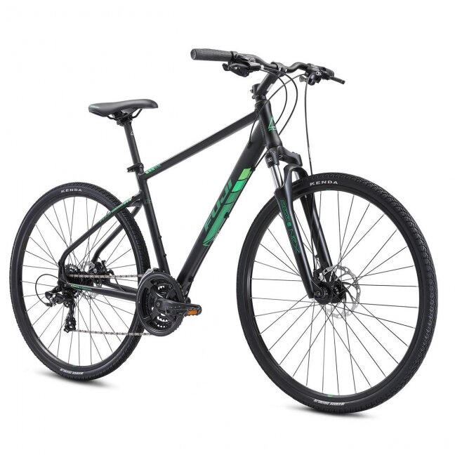 Dviratis Fuji TRAVERSE 1.7 Satin Black / Green 1