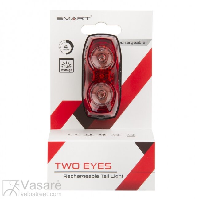 Flashlight, 2 red LED, USB rechargable 2