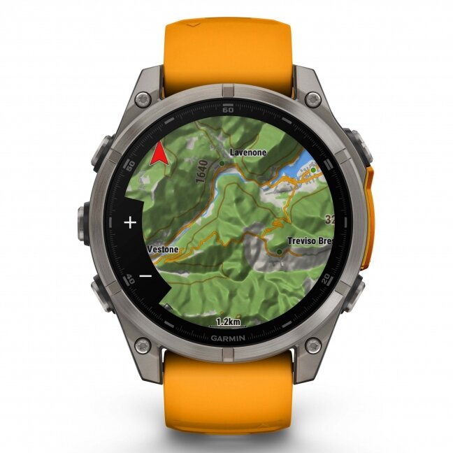 Watch Garmin fēnix® 8 – 47 mm, AMOLED Sapphire, Titanium with Spark orange/graphite silicone band 16