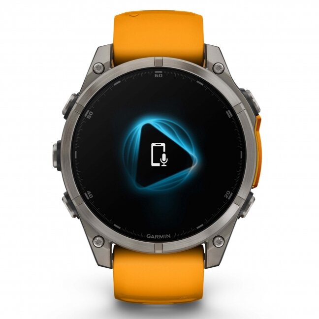 Watch Garmin fēnix® 8 – 47 mm, AMOLED Sapphire, Titanium with Spark orange/graphite silicone band 17