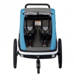 HAMAX AVENIDA double kids bike trailer blue