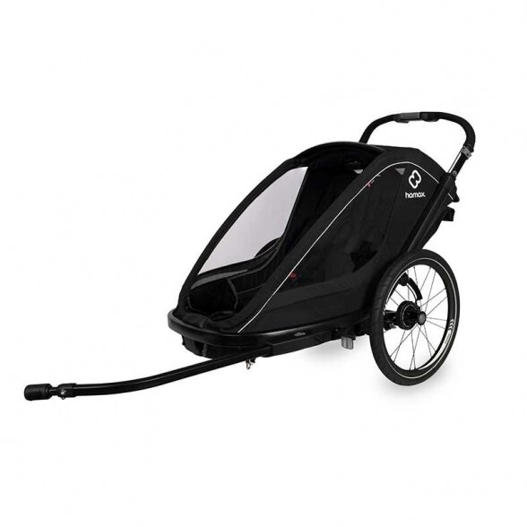 HAMAX Breeze trailer for 2 kids, black