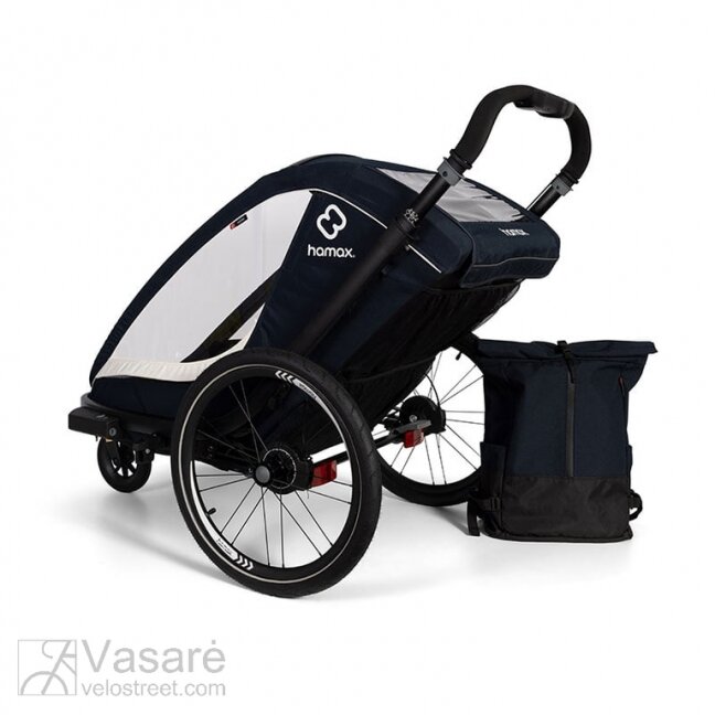 HAMAX Breeze trailer for 2 kids, black 4