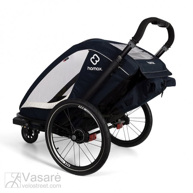 HAMAX Breeze trailer for 2 kids, black 3