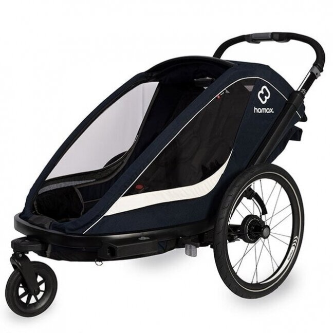 HAMAX Breeze trailer for 2 kids, black 1