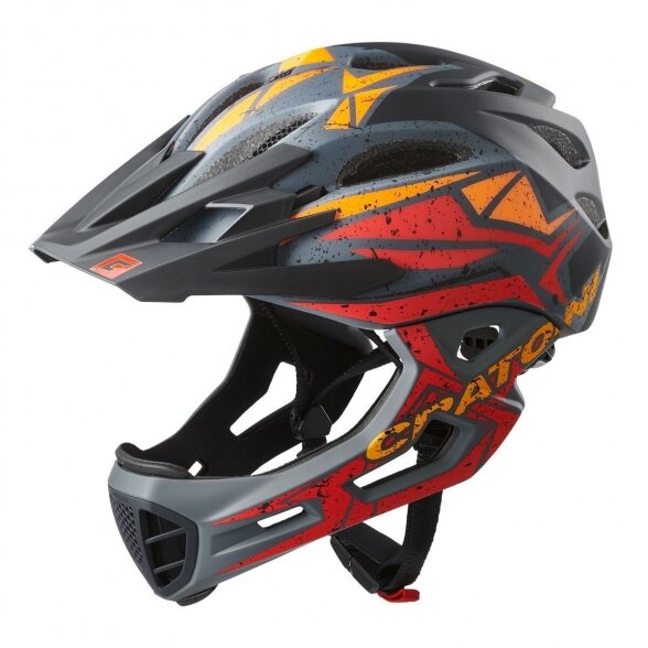 Helmet Cratoni C-Maniac Pro (MTB), black/red/orang matt,size M/L (54-58cm)