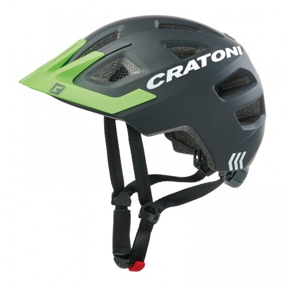 helmet Cratoni Maxster Pro (Kid), black/neon green matt,size XS/S(46-51cm)