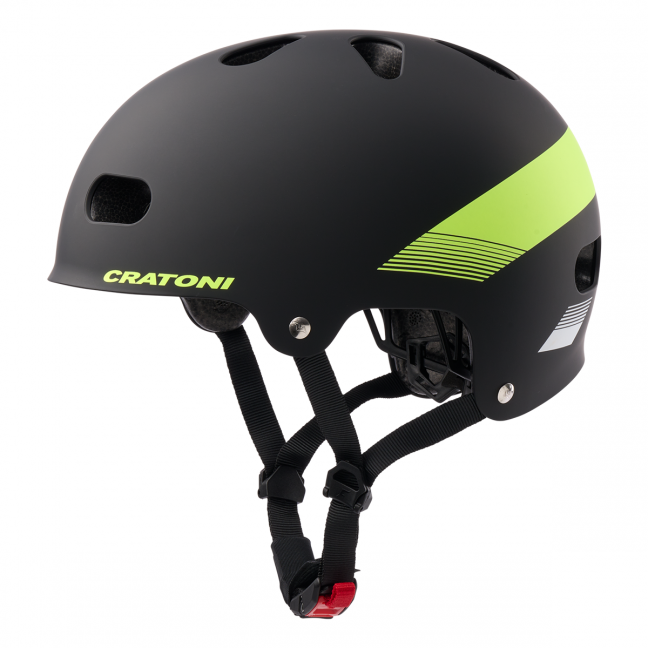 Helmet Cratoni C-Mate Jr., black-lime matt, size S/M (54-58cm)