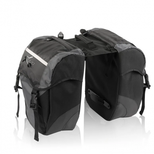 XLC Doublepack bag BA-S41 black / anthracite, 35x35x10 cm, 30 ltr