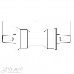 Miniklio velenas  M-WAVE 136 mm pleištinis