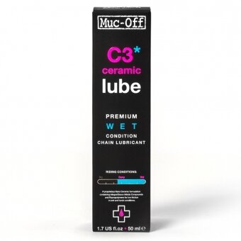 Muc-Off C3 Ceramic Lube 50ml- keraminis grandinės tepalas drėgnoms sąlygoms