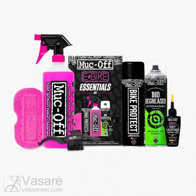 Muc-Off E-bike esentials Kit El. dviračio tepimo ir valymo rinkinys