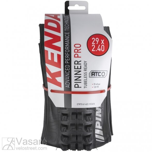 Tire 29x2.40, 61-622,  Kenda PINNER Pro ATC