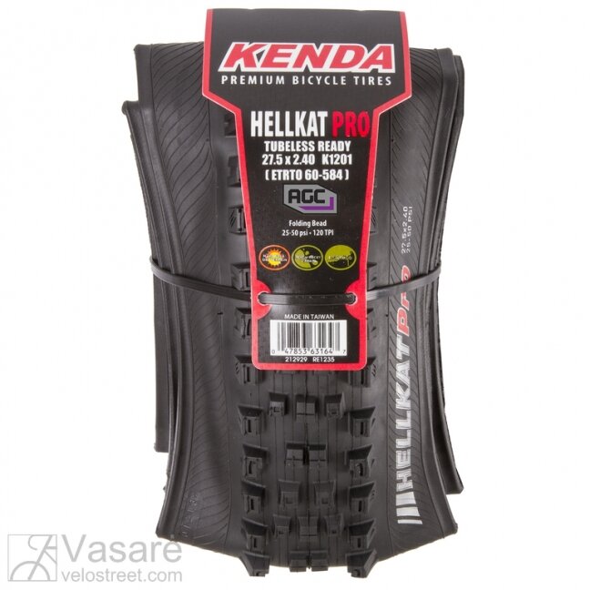 Tire 27.5x2.40, 60-584, Kenda HELLKAT Pro, AGC