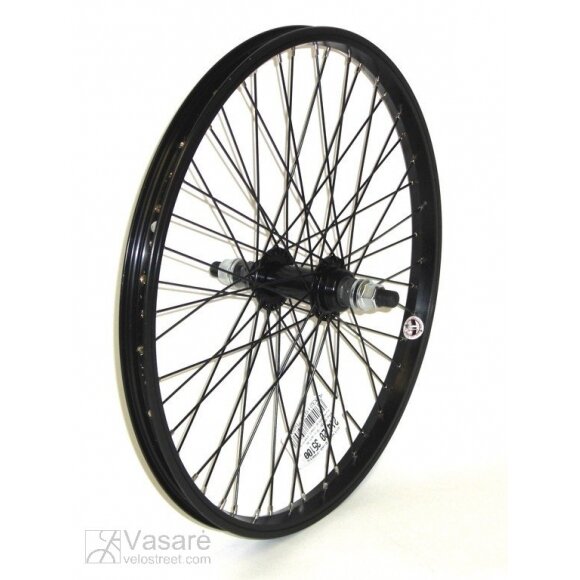 Ratas 20" Alu, galinis BMX 20" 48 sk., 14mm ašis