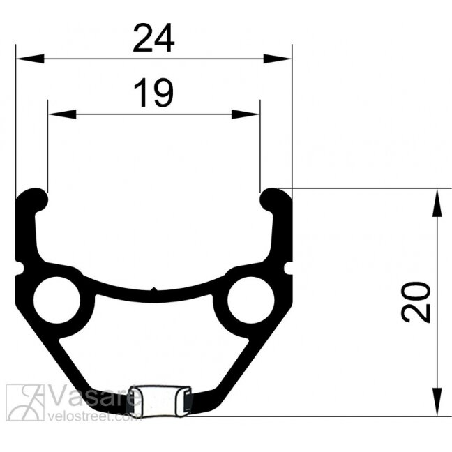 Ratlankis 27,5" DRAGON L-719" ALU  584x19mm, 32 sk 1