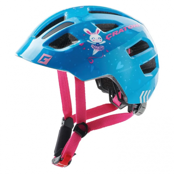 Helmet Cratoni Maxster (Kid), bunny/blue gloss, size XS/S (46-51cm)