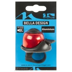 mini bell M-WAVE, alloy red / black plastic base