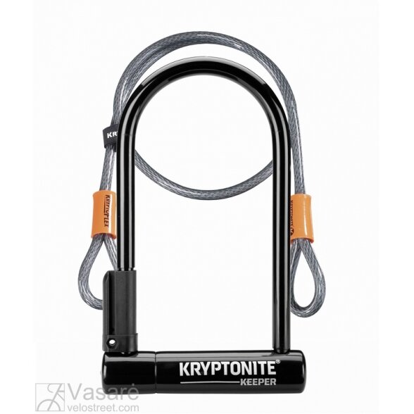 Bicycle lock U-type Kryptonite  Keeper 12 STD w/4' Flex