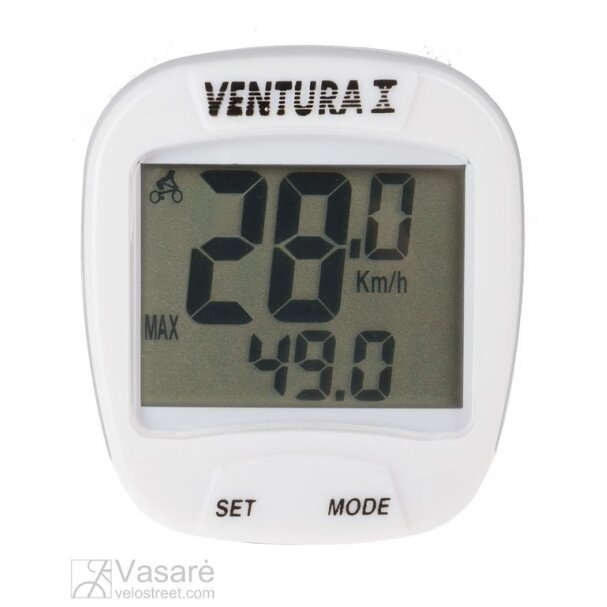 Bicycle Computer Ventura 10 functions white