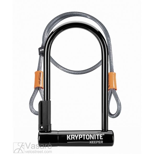 Bicycle lock U-type Kryptonite  Keeper 12 STD w/4' Flex