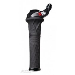 SRAM Shifter X0 Grip Shift 2speed Index Front w Locking Grip Red