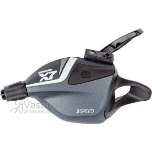 SRAM priekinių  pavarų rankenėlė X-7 Trigger 3pav. Storm Grey ZeroLoss