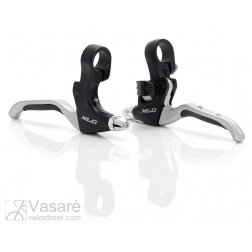 XLC brake lever set for BL-V06 gummed,alu, black/silver