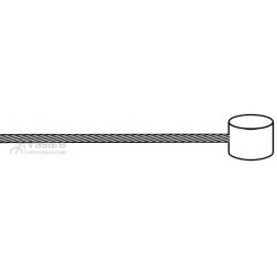 Stabdžių troselis su 7x6mm galvute,1800mm nerūdijantis