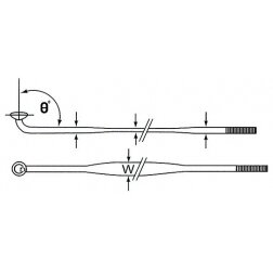 Stainless spokes black AERO 2.0/ 250mm-270mm