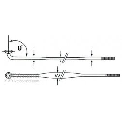 Stainless spokes black AERO 2.0/ 270mm-300mm