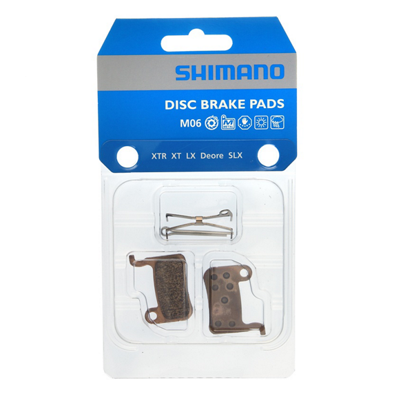 Stabdžių trinkelės Shimano M06-MX Metal pad and spring with split pin (pair) 1