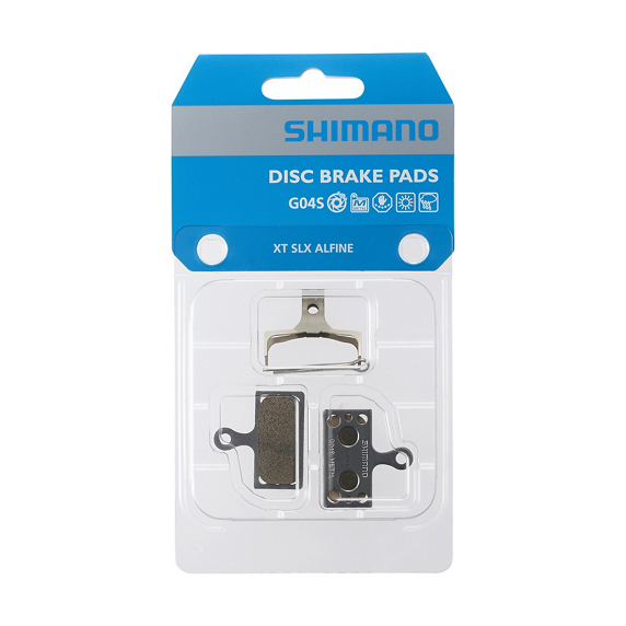 Stabdžių trinkelės Shimano G04S-MX Metal pad and spring with split pin (pair) 1