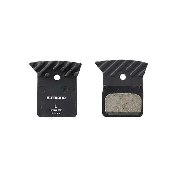 Brake pads Shimano L05A-RF Resin pad with fin and spring (pair) 1