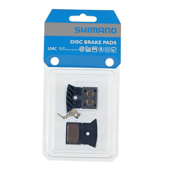 Stabdžių trinkelės Shimano L04C-MF Metal pad with fin and spring (pair) 1