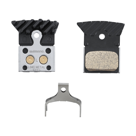 Brake pads Shimano L04C-MF Metal pad with fin and spring (pair)