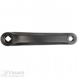 Crank, left side, steel plastic coated, 170mm, black