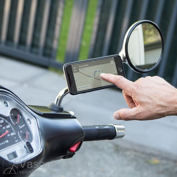 Telefono laikiklio komplektas motociklui ant veidrodėlio SP Connect 5