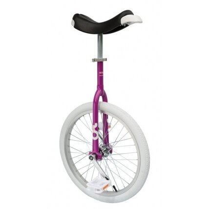 unicycle OnlyOne, 20", fuchsia, aluminium rim, white tyre