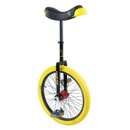 unicycle QU-AX Profi ISIS, 20", black, aluminium rim, yellow tyre