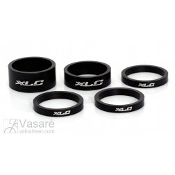 XLC A-Head Spacer-Set 3x5, 1x10, 1x15 mm, 1,1/8" black