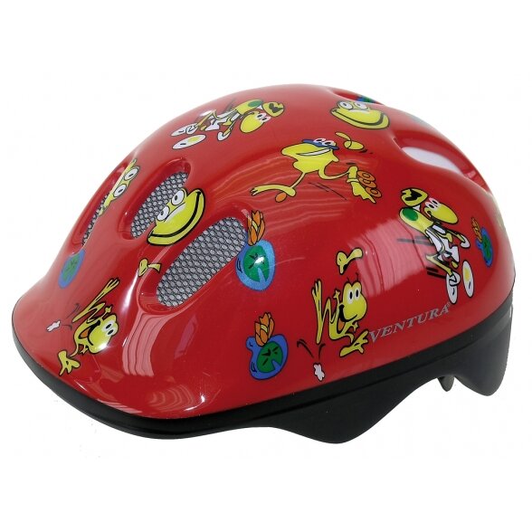 Kids Helmet Frogs red