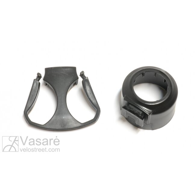 Vairo kolonėlės dangtelis su trosu laikikliu Headset cap 1 1/8"  Blk Plast 25,4mm