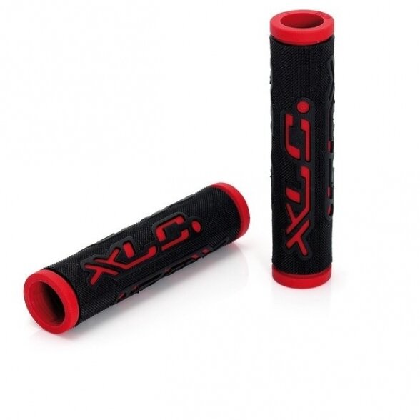 XLC grips Dual Colour GR-G07, black/red, 125mm