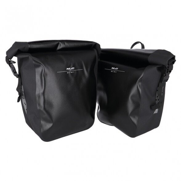 XLC single pannier set, black, waterproof, 2x 40x32x15cm